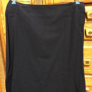 The Limited Stretch navy w/pin stripe skirt